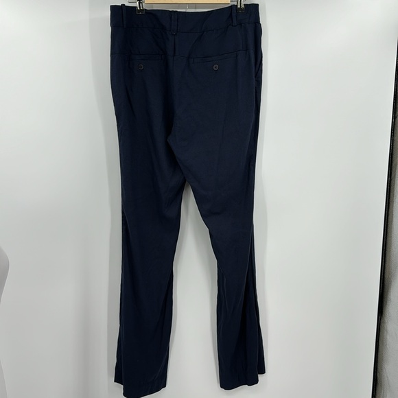 Anthropologie Elevenses Navy Linen Trouser Slacks Sz 12 - Picture 5 of 6